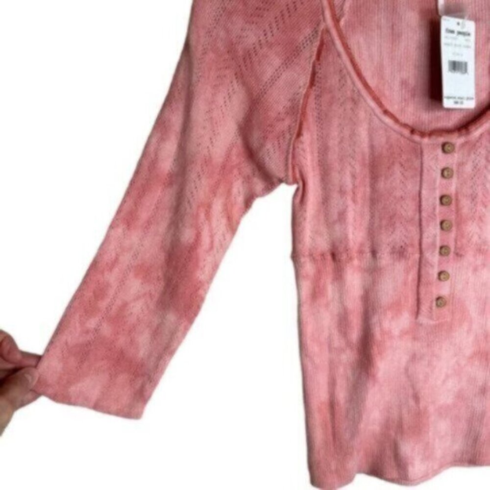 NWT Free People | Rory Henley Button Up Thermal Top Size Large - Picture 7 of 12